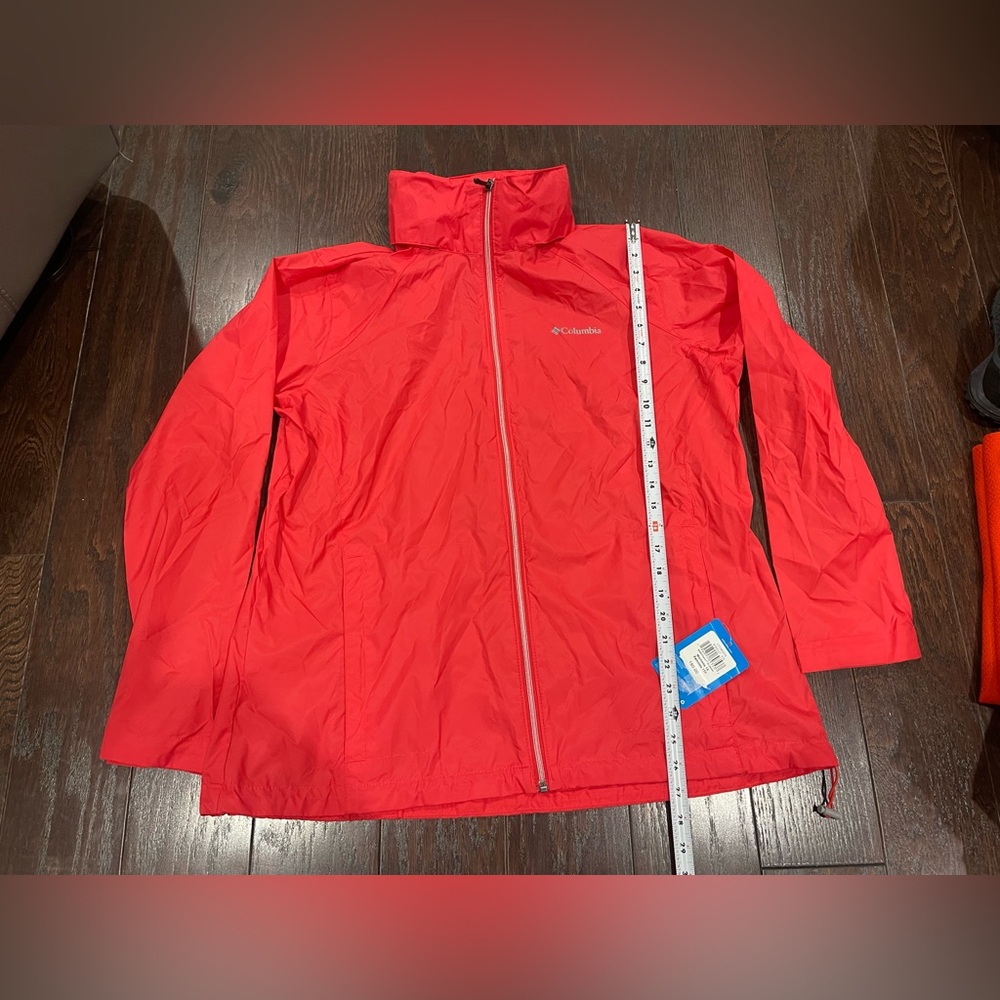 Columbia Women Switchback III Jacket Size 1X Red Orange Nylon Waterproof NWT - Picture 2 of 10